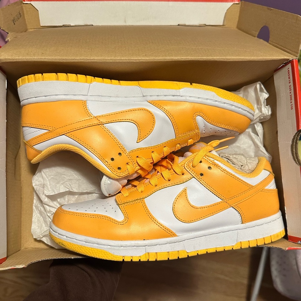 Nike Bright Orange and White Athletic Shoes
